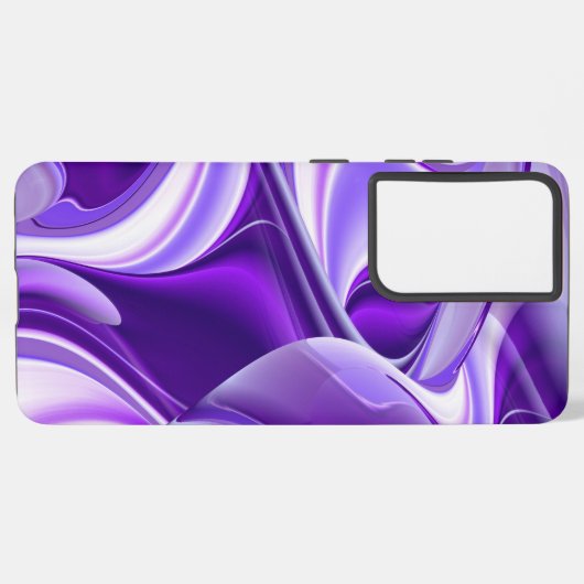 Coque Samsung Galaxy Rêves arc-en-ciel à fleurs violettes (Côté gauche)