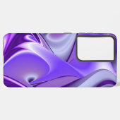 Coque Samsung Galaxy Rêves arc-en-ciel à fleurs violettes (Côté gauche)