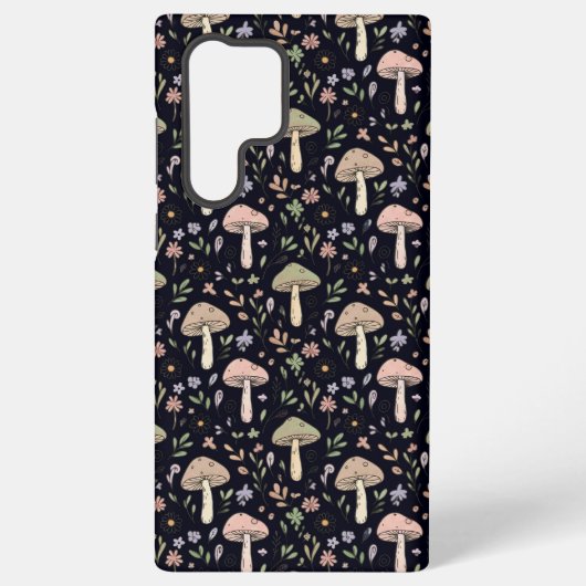 Coque Samsung Galaxy Rich Dark Fungi Seamless Pattern Goblincore (Verso)