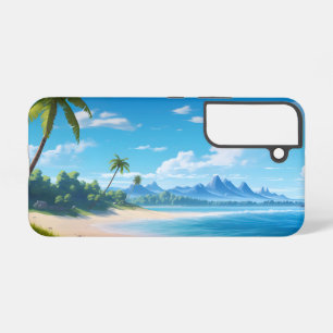 Coque Samsung Galaxy Rivage de plage sablonneuse d'île océanique tropic