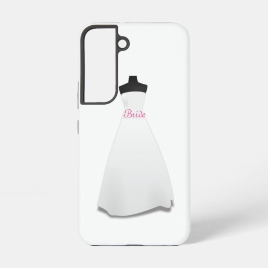 Coque Samsung Galaxy Robe de mariée blanche élégante script Bride (Verso)
