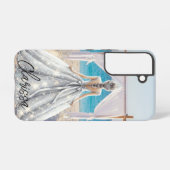 Coque Samsung Galaxy Robe de mariée Jour de mariage Mariage plage Robe  (Verso Horizontal)