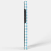 Coque Samsung Galaxy Robin Egg Blue Gingham Girly Signature (Côté droit)