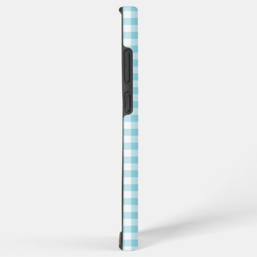Coque Samsung Galaxy Robin Egg Blue Gingham Girly Signature (Côté droit)