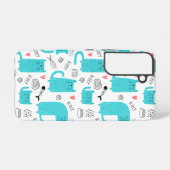 Coque Samsung Galaxy Robin Oeuf Bleu Cute Chat Motif (Verso Horizontal)