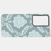 Coque Samsung Galaxy Rococo Damask Art I Duck Egg Blue+Teal (Côté gauche)