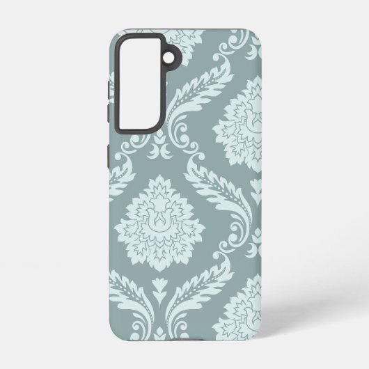 Coque Samsung Galaxy Rococo Damask Art I Duck Egg Blue+Teal (Verso)