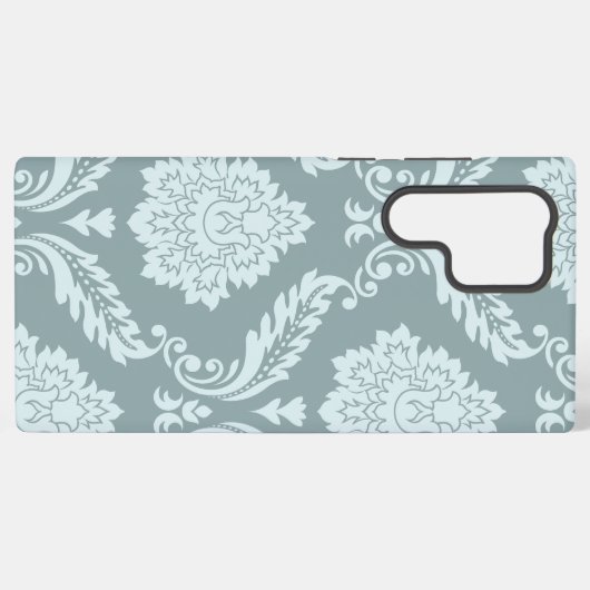 Coque Samsung Galaxy Rococo Damask Art I Duck Egg Blue+Teal (Verso Horizontal)