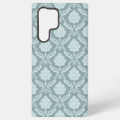 Coque Samsung Galaxy Rococo Damask Rpt Pattern Duck Egg Blue+Teal (Verso)