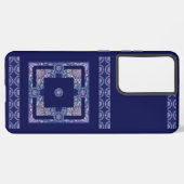 Coque Samsung Galaxy Rosace bleue (Verso Horizontal)