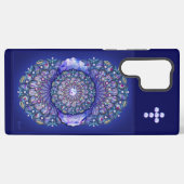 Coque Samsung Galaxy Rosace bleue (Verso Horizontal)