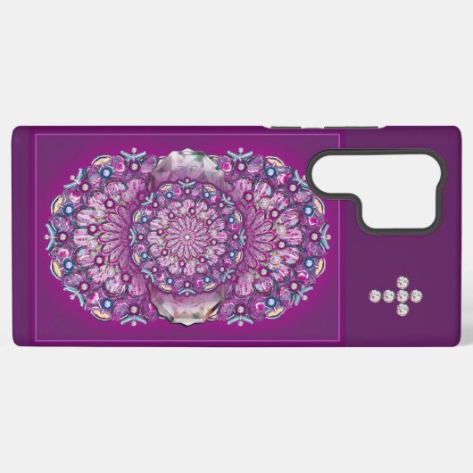 Coque Samsung Galaxy Rosace Rouge Cardinal (Verso Horizontal)