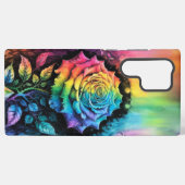 Coque Samsung Galaxy Rose arc-en-ciel vibrant (Verso Horizontal)