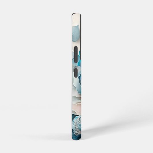 Coque Samsung Galaxy Rose bleu (Côté droit)