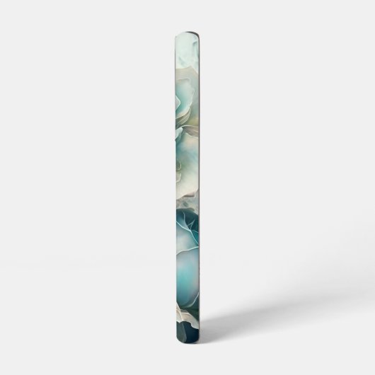 Coque Samsung Galaxy Rose bleu (Côté gauche)