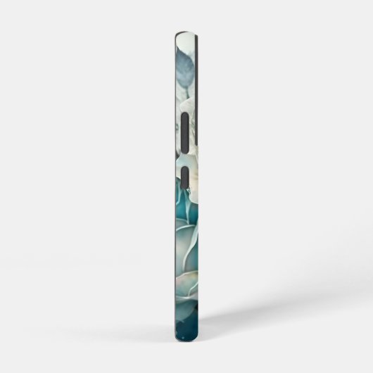 Coque Samsung Galaxy Rose bleu (Côté droit)