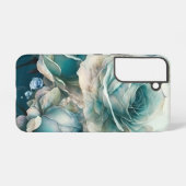 Coque Samsung Galaxy Rose bleu (Verso Horizontal)