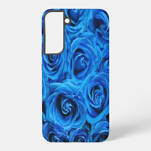 Coque Samsung Galaxy Rose de fleurs bleues motif samsung galaxy coque (Verso)