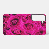 Coque Samsung Galaxy Rose de fleurs roses motif (Verso Horizontal)