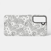 Coque Samsung Galaxy Rose de jardin Flower B&W Motif (Verso Horizontal)