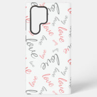 Rose et Gris Romantiques Amour Écriture Cursive