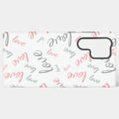 Coque Samsung Galaxy Rose et Gris Romantiques Amour Écriture Cursive (Verso Horizontal)