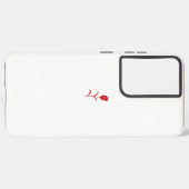 Coque Samsung Galaxy Rose Madder, Rouge lave, design floral (Côté gauche)