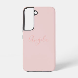 Coque Samsung Galaxy Rose Pâle avec Nom