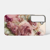 Coque Samsung Galaxy Rose rose et ivoire (Verso Horizontal)