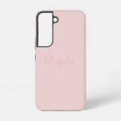 Coque Samsung Galaxy Rose vif avec nom (Verso)