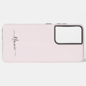 Coque Samsung Galaxy Rose vif moderne avec script Nom personnalisé (Côté gauche)