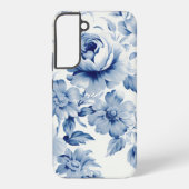 Coque Samsung Galaxy Roses aquarelles élégantes bleu pastel (Verso)