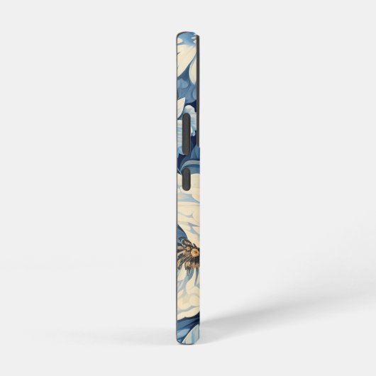 Coque Samsung Galaxy Roses blanches sur Indigo Arrière - plan bleu (Côté droit)