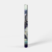 Coque Samsung Galaxy Roses bleu et violet (Côté droit)