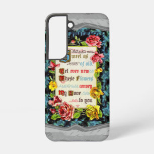 Coque Samsung Galaxy Roses de la Saint-Valentin et poème