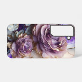 Coque Samsung Galaxy Roses géants du violet et de l'or (Verso Horizontal)