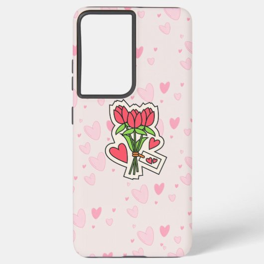 COQUE SAMSUNG GALAXY ROSES SUR VOTRE COQUE TÉLÉPHONIQUE (Verso)