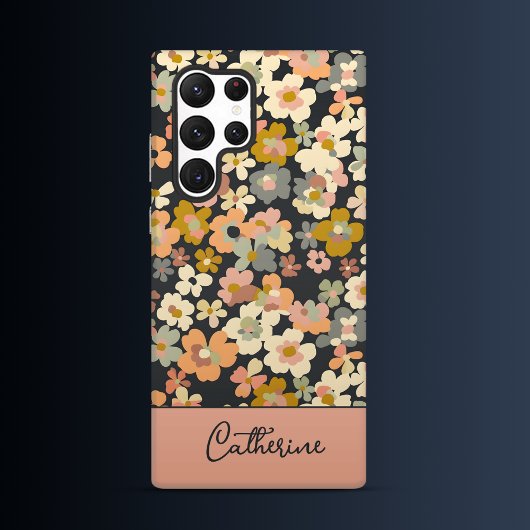Coque Samsung Galaxy Rouge et Fleur 