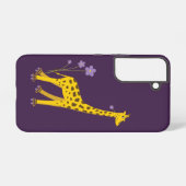 Coque Samsung Galaxy Rouleau violet Patinage drôle Cartoon Giraffe (Verso Horizontal)
