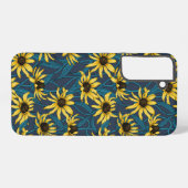 Coque Samsung Galaxy Rudbekia jaune sur la marine (Verso Horizontal)