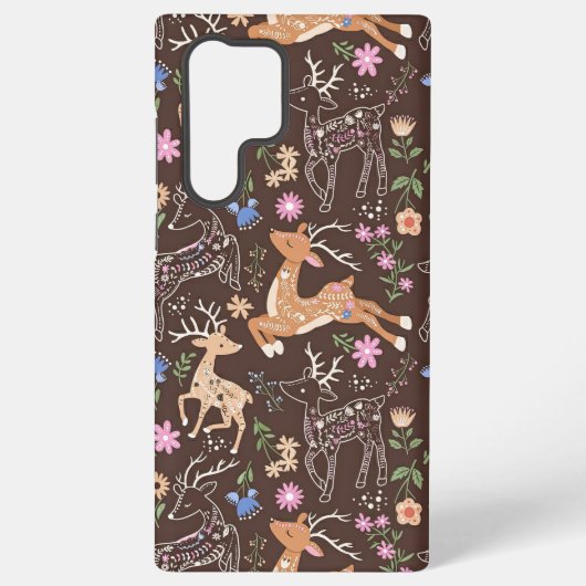 Coque Samsung Galaxy Rustic Enchanted Deer and Botanicals (Verso)