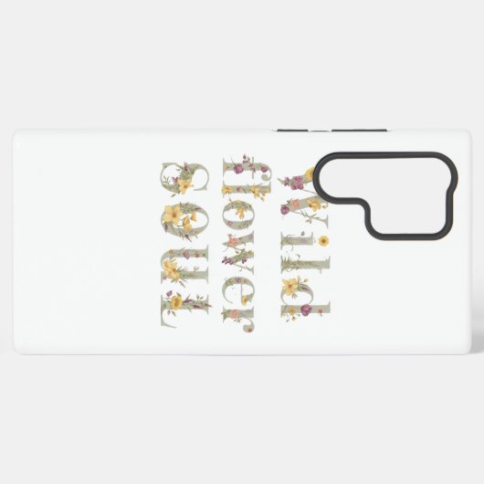 Coque Samsung Galaxy Rustic Free Spirit Botanical Typography (Verso Horizontal)