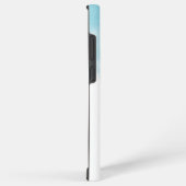 Coque Samsung Galaxy Rustique Élégant Bleu & Blanc Sarcelle (Côté droit)