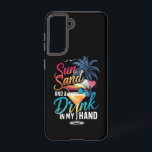 Coque Samsung Galaxy Sable de soleil et un verre dans ma croisière sur<br><div class="desc">Soleil Sable et un verre dans ma main Plage Croisière vacances été</div>