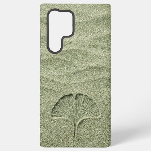 Coque Samsung Galaxy Sage Green Sand Ginkgo Leaf Zen (Verso)