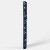 Coque Samsung Galaxy Sagittarius Zodiac+Astrology Symbols Ptn Gld+Blues (Côté droit)