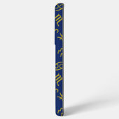 Coque Samsung Galaxy Sagittarius Zodiac+Astrology Symbols Ptn Gld+Blues (Côté gauche)