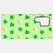 Coque Samsung Galaxy Saint Patrick's Day Shamrock Pot de bière d'or (Verso Horizontal)
