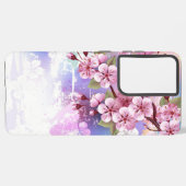 Coque Samsung Galaxy Sakura rose sur la peinture Arrière - plan (Côté gauche)
