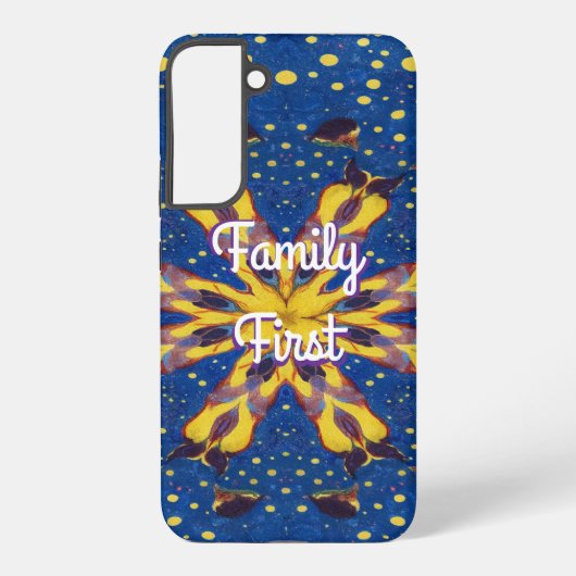 Coque Samsung Galaxy Samsung Case with “Family First” – Elegant Massage (Verso)